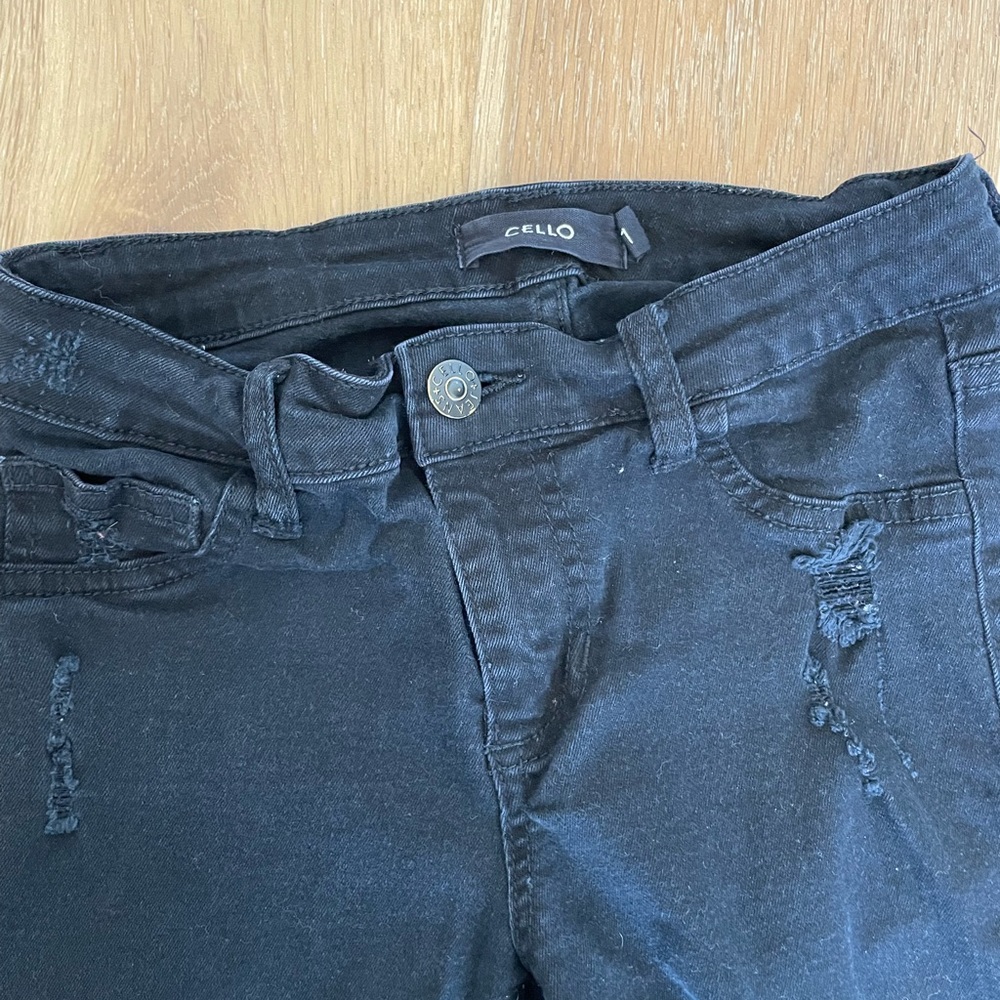 CJLA Distressed Black Skinny Jeans Size 0/1 - Picture 4 of 4
